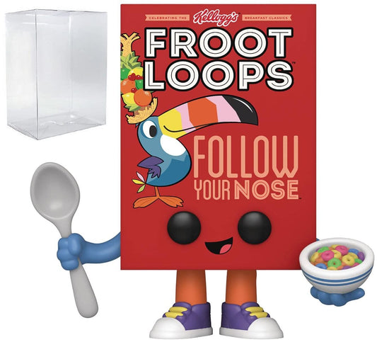 POP Ad Icons: Kelloggs - [Froot] Loops Cereal Box Funko Vinyl Figure (Bundled with Compatible Box Protector Case)
