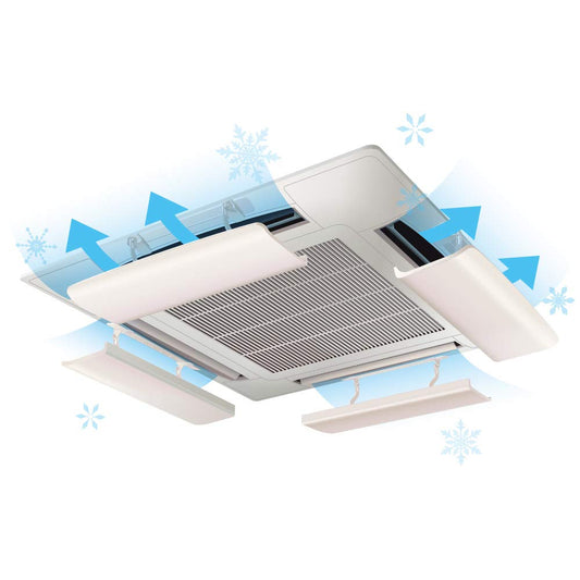 AIR WING Pro, Angle Adjustable Air Conditioner Deflector helps Cooling/Heating Air Circulation, Anti Blast, Wind Baffle and Direction, Anti-Condensation (Ivory, Set of 4)