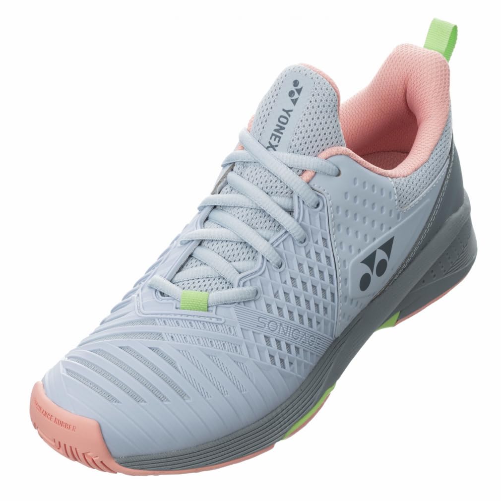Yonex Power Cushion Sonicage 3LAC Women's Tennis Shoes, graish Blue/Pink, 22.5 cm