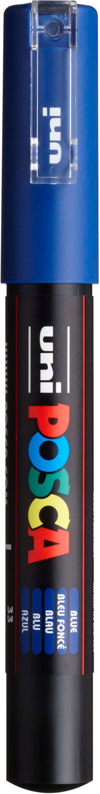 uni POSCA PC-1MR Water-Based Paint Markers, Extra Fine Tip (0.7mm), Blue