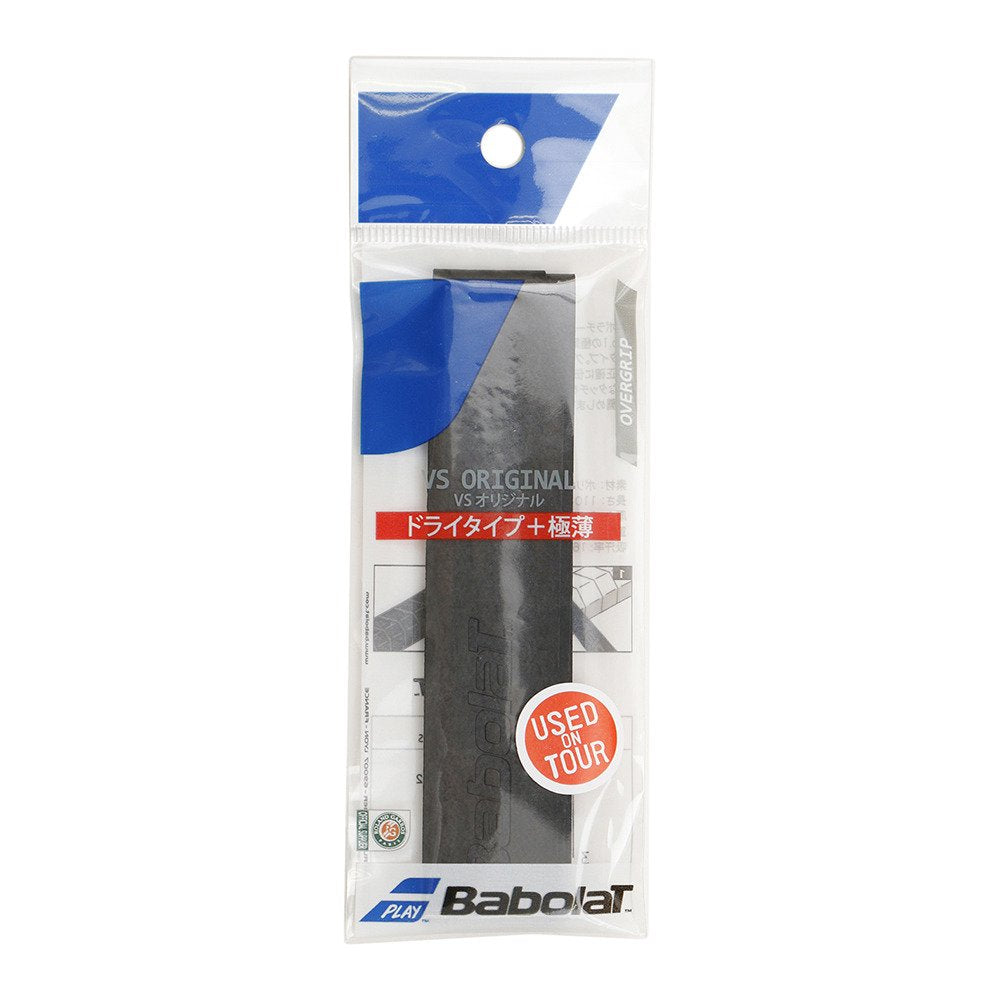 ACEDIS バボラ (Babolat) テニス用オーバーグリップ VS ORIGINAL (VSオリジナル) JAP ブラック 長さ110cm 厚さ0.43mm 651018