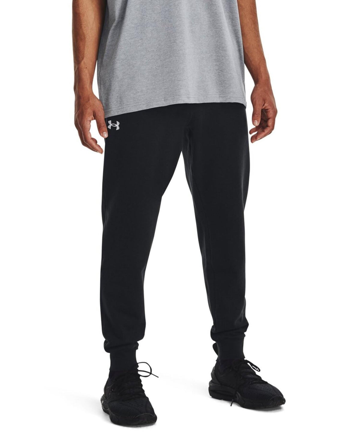 Under Armour Men's Rival Fleece Joggers, (001) Black / / White, XX-Large