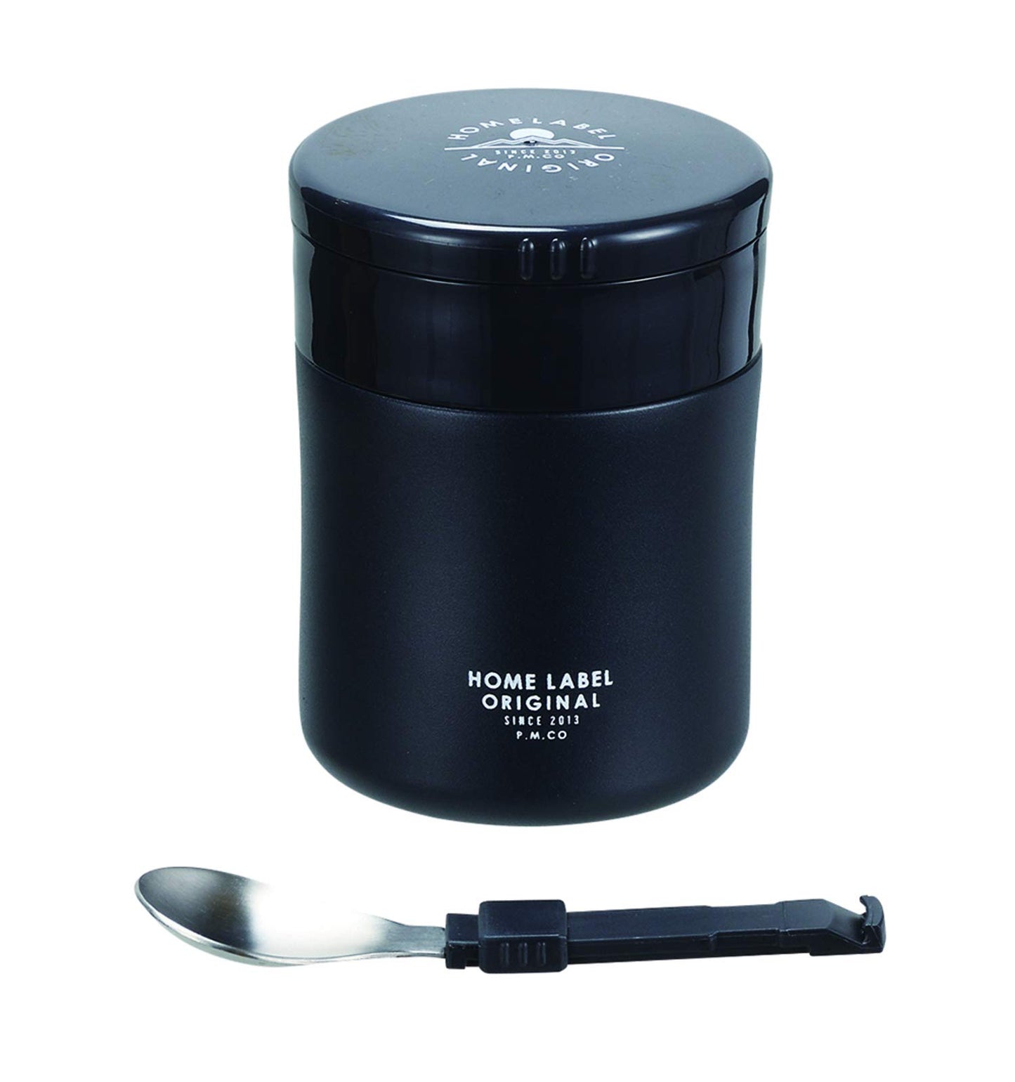 パール金属(PEARL METAL) HB-5457 Food Mug, 約外径95×高さ130mm, black (black 19-3911tcx)