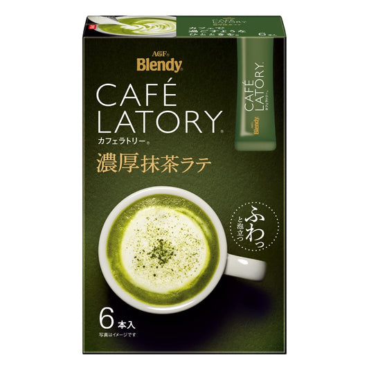 AGF Blendy Kafera Tree Stick Rich Green Tea Latte six × 6 Boxes [Powder] [Individually Packaged Stick]