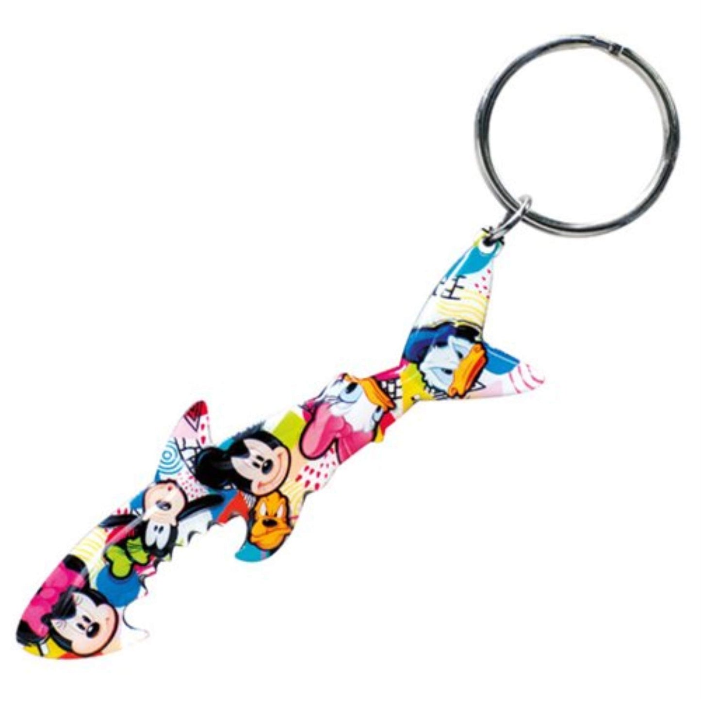 Disney Mickey and Gang Shark Bottle Opener Key Ring