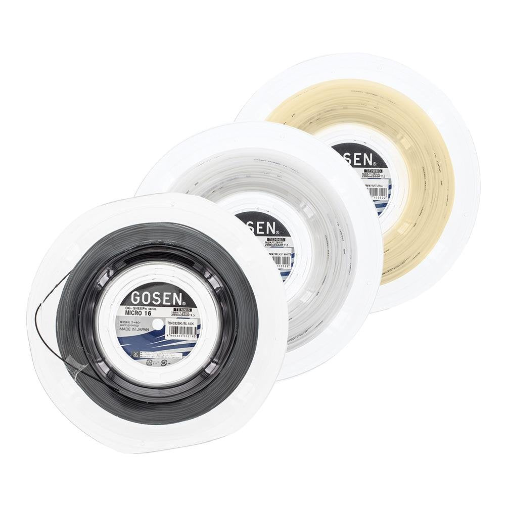 GOSEN OG-Sheep Micro, 16 Natural 660' All-Round Performance, Synthetic Tennis String