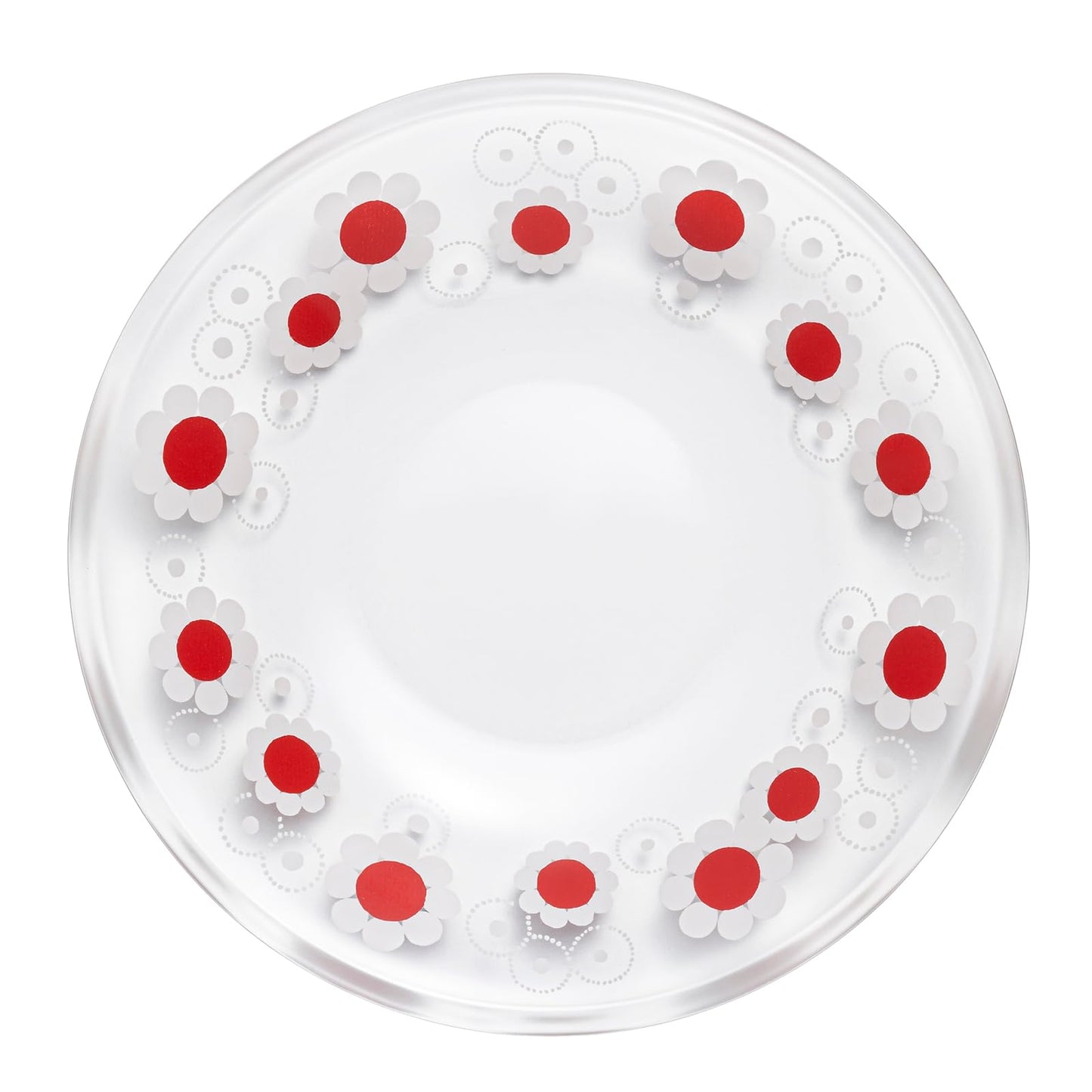 ADERIA 6820 Aderia Retro Plate 120 Flowers, Made in Japan, Glass, Plate, Cute, Bowl, Present, Gift, Dessert