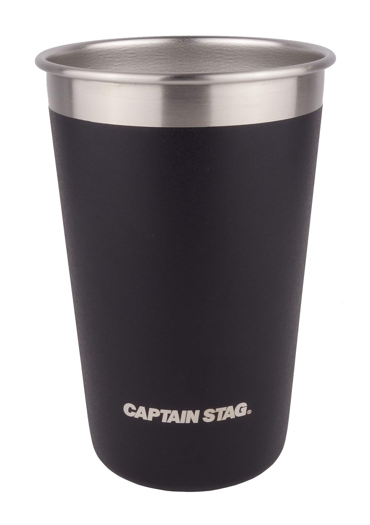 Captain Stag UH-2016 Cup Tumbler, Stainless Steel, 16.9 fl oz (500 ml), Black