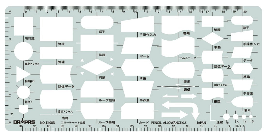 Drapas Template E408 Flowchart Ruler B 31408