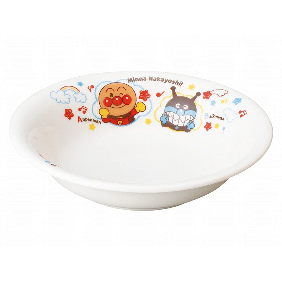 Kaneshotouki 066123 Anpanman Fruit Plate, 5.9 inches (15 cm), Nakayoshi Series, White