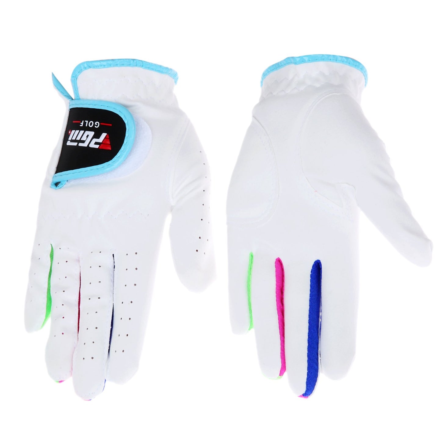 A Pair of Golf Gloves for Children Cloth Sport Gloves Soft Breathable,14-White
