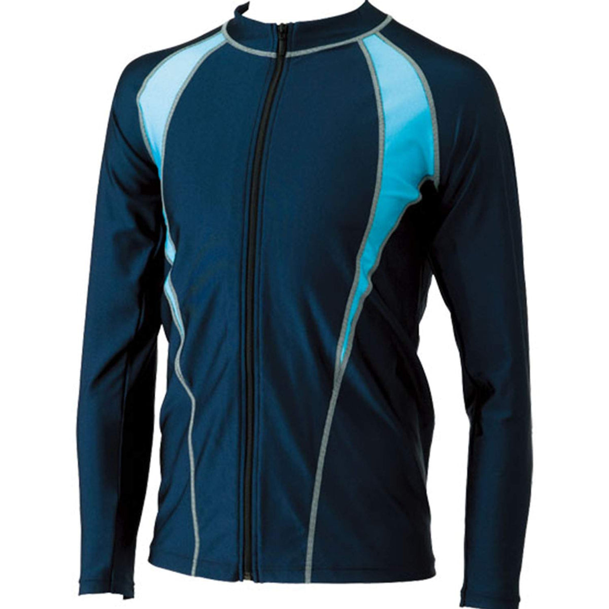 Footmark (Foot Mark) Rush Guard Fitness School Swimsuit Rush Guard Shine Guard Full Zip Type 101582 Sachs (06) M