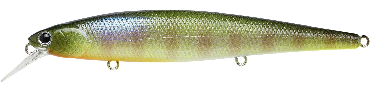 LUCKY CRAFT Slender Pointer 112 MR Fishing Lure, 4.5" Suspending Jerkbait, 4-5 ft Depth, Long Casting, Freshwater Trout and Bass Lures, Bass Fishing Gear, 269 BE Gill