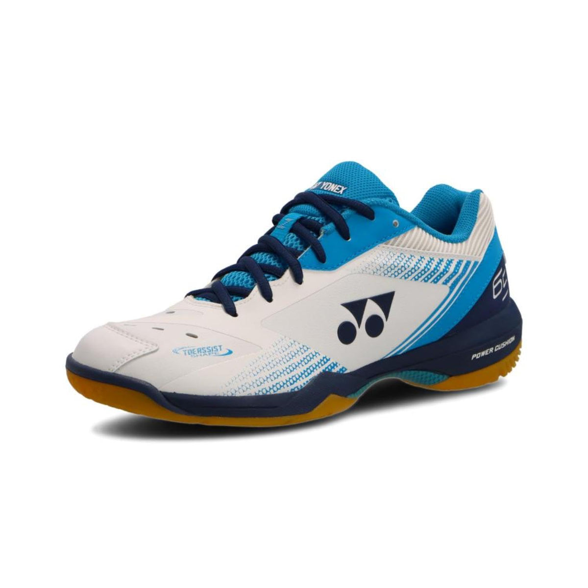 Yonex Badminton Shoes Power Cushion 65Z, White/Ocean Blue, 25.5 cm
