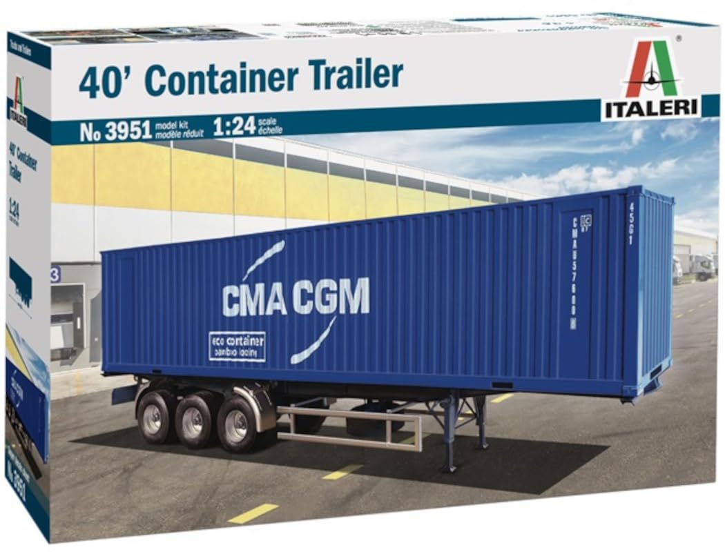 Platz ITALERI IT3951 1/24 40' Container Trailer Plastic Model