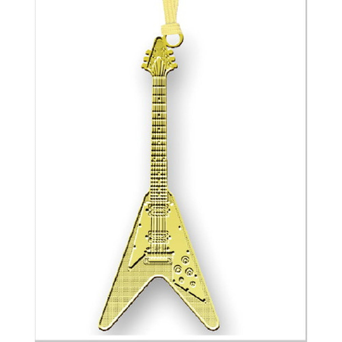 Toyo Seimitsu Kogyo Bookmark Flying V Model Guitar Gold AGB027