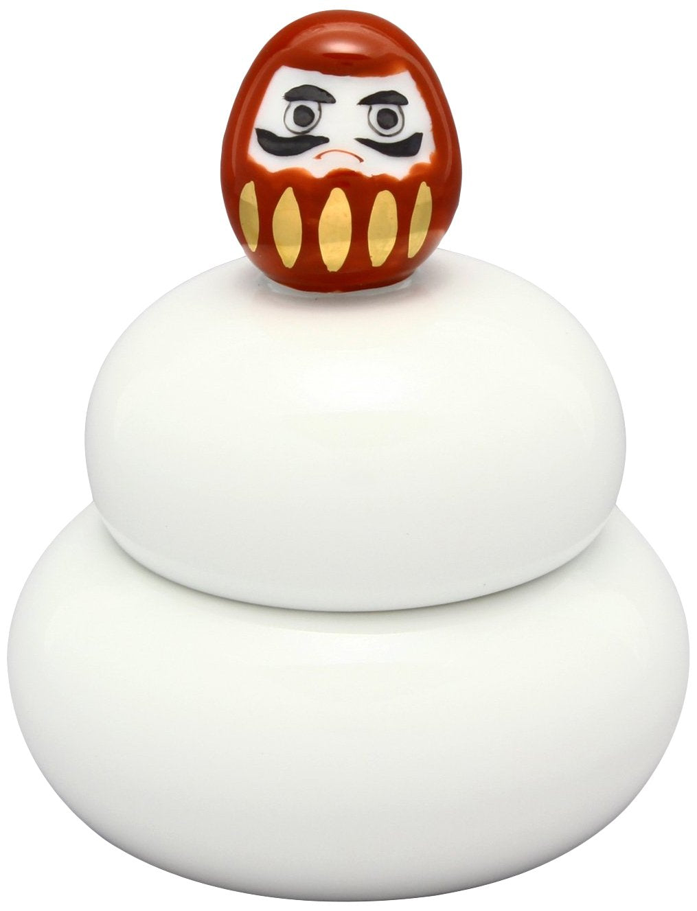 Imari Ware Daruma Kagami Mochi Mold Lid Red