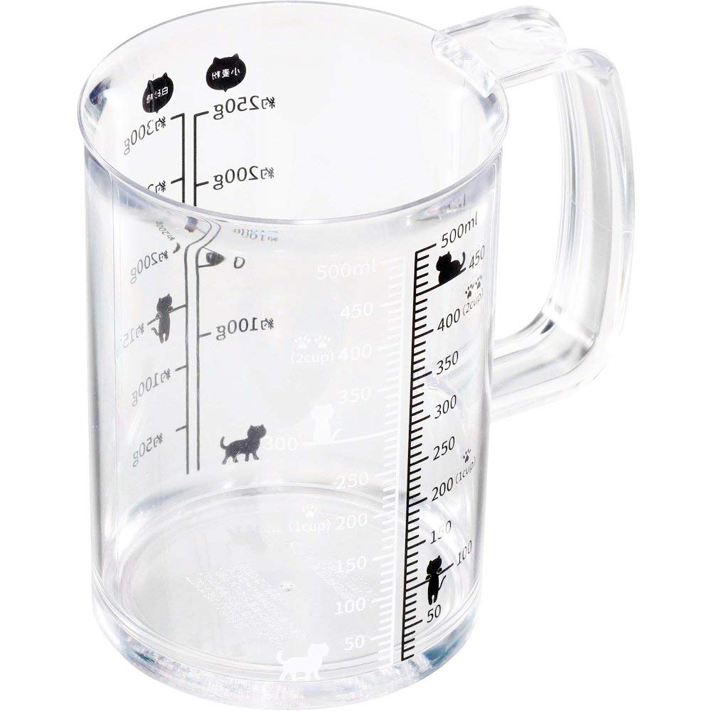 Kai Corporation KAI DH2728 Cat Measuring Cup, 16.9 fl oz (500 ml), Made in Japan, Dishwasher Safe