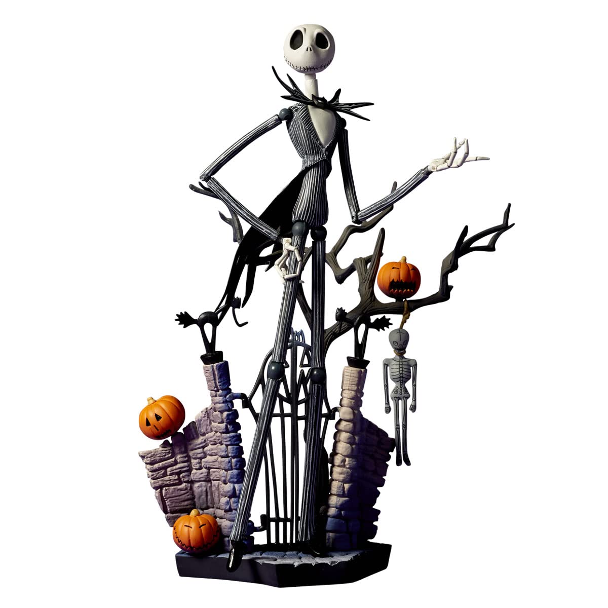Kaiyodo Revoltech The Nightmare Before Christmas Jack Skellington Ver.1.5, Total Height: Approx. 7.3 inches (185 mm), Non-scale, PVC & ABS, Painted Action Figure