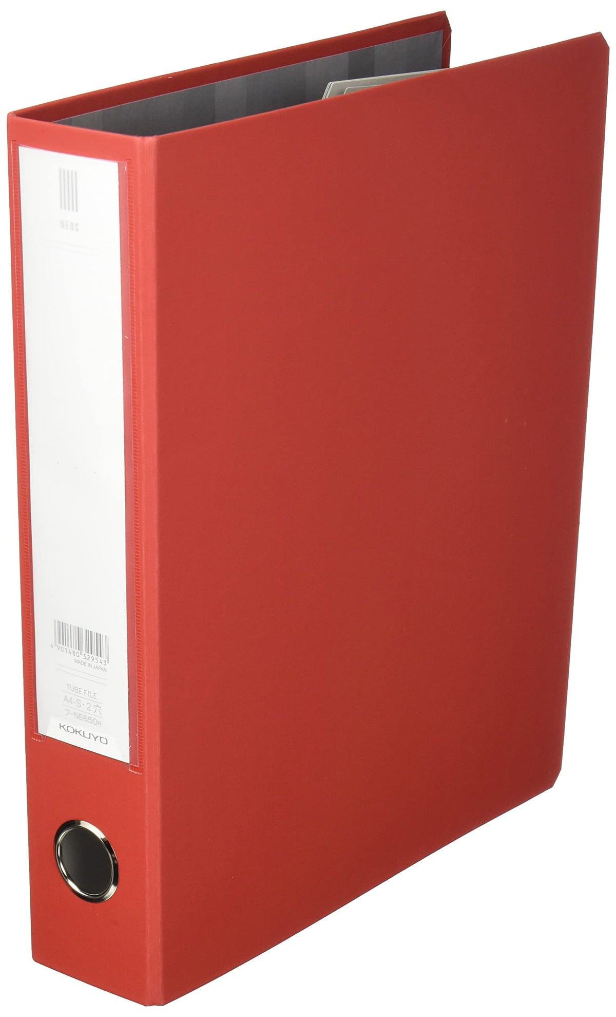 Kokuyo NE650R NEOS A4 File Tube File, 2.0 inches (50 mm), 2 Holes, Carmine Red