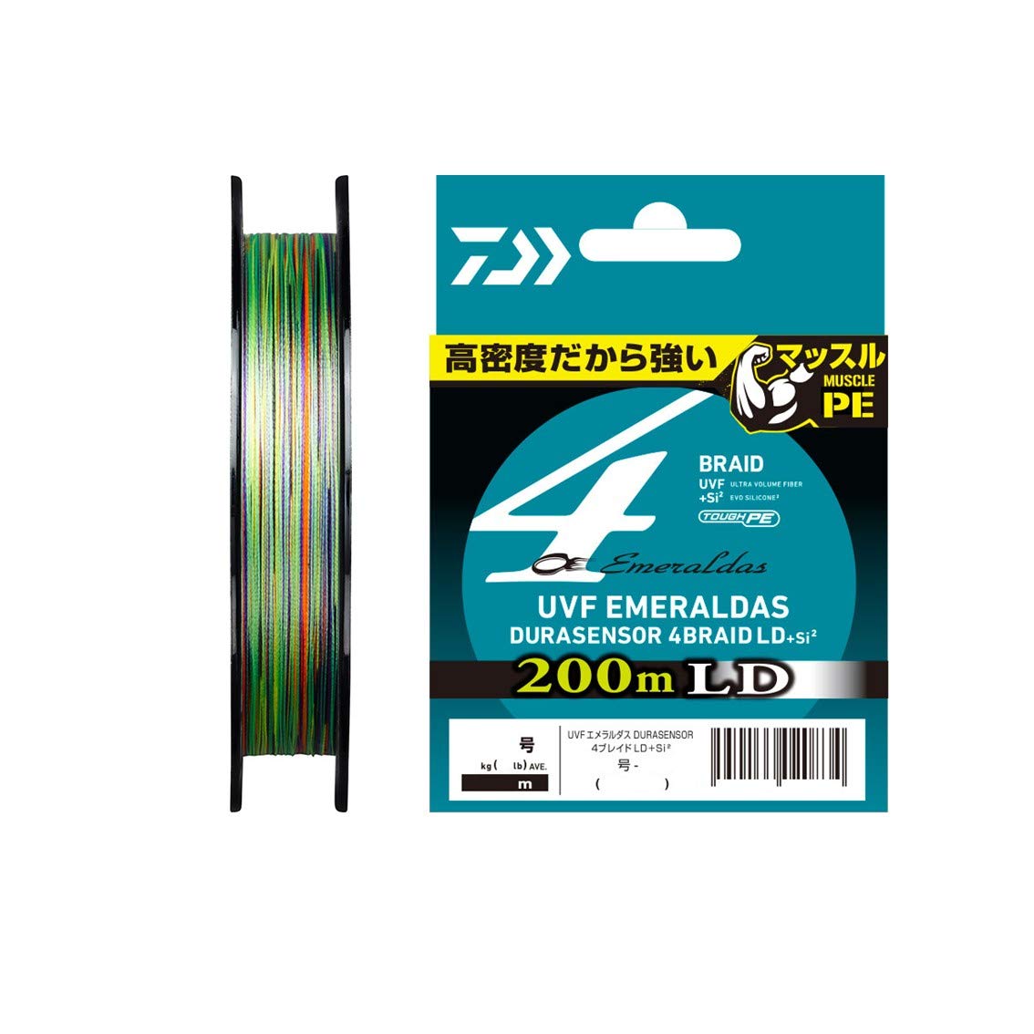 Daiwa PE Line UVF Emeraldas Dura Sensor LD + Si2, No. 0.4, 218.7 yd (200 m), 5 Colors