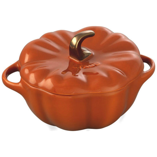 staub La Cocotte Special Shape 40511-555 Pumpkin Cocotte 5.1 inches (13 cm) Ceramic Heat Resistant Storage Container, Microwave Safe