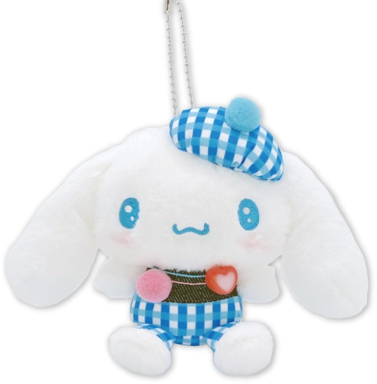 Nakajima Corporation Sanrio Characters Gingham Denim Cinnamoroll Mascot 210890-25 H 12.5 x W 16.5 x D 8 cm