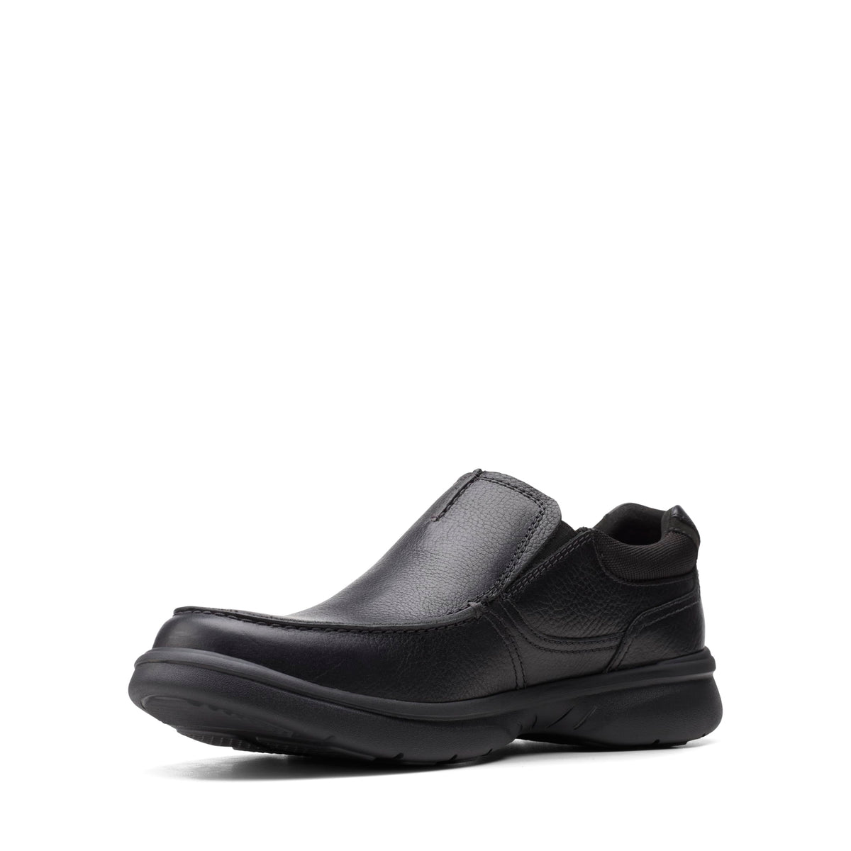 Clarks Men's Bradley Free Loafer, Black Tumbled Leather, 7