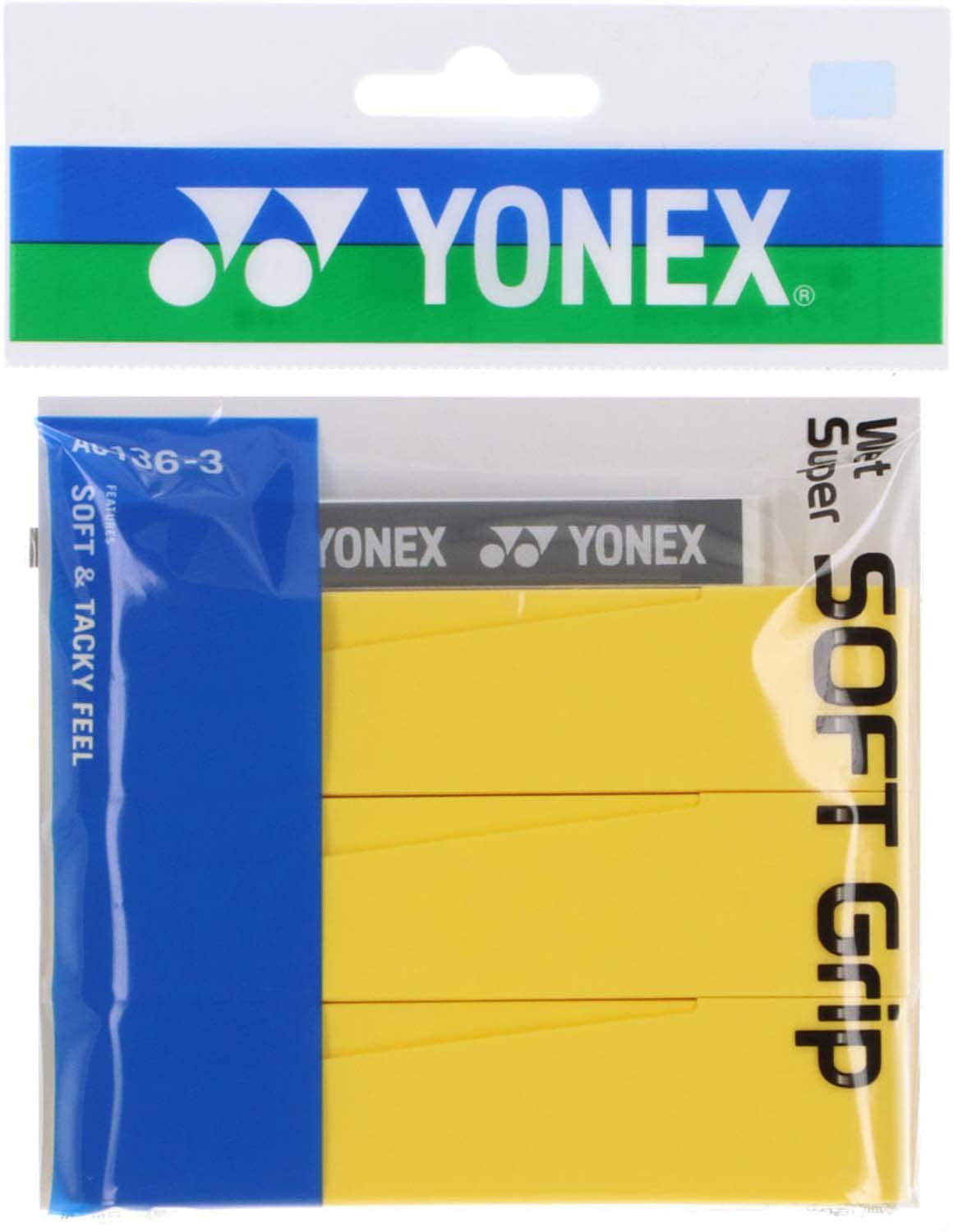 YONEX AC136-3 Wet Super Soft Grip Grip Tape (3-Pack)