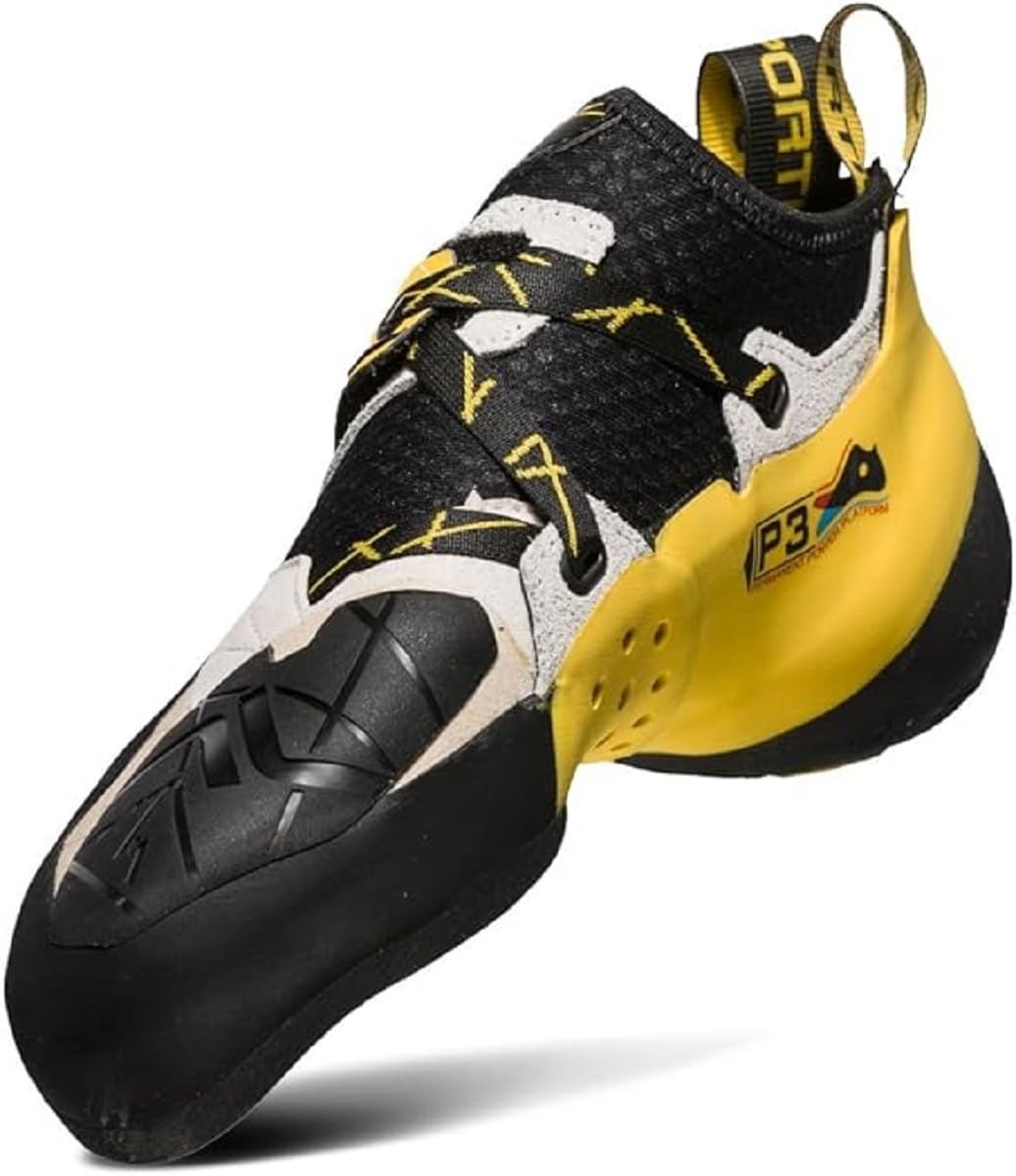 La Sportiva Solution Climbing Shoe - Men's White/Yellow 10.5-11