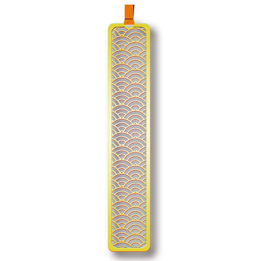 Toyo Seimitsu Kogyo WAG019 Bookmark Japanese Bookmark Blue Sea Wave Gold