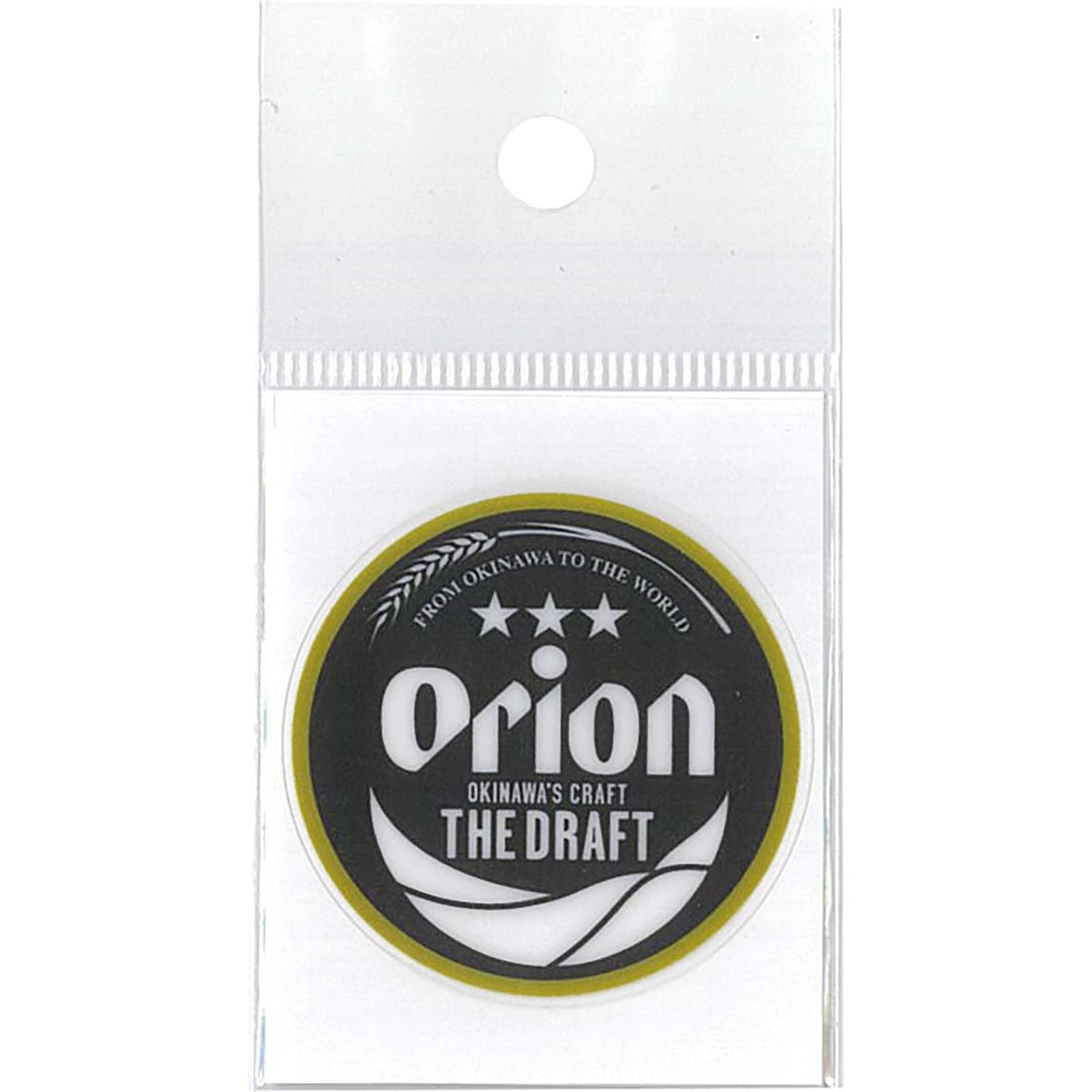 Santos LOR-08-02 Sticker Orion Beer Clear Sticker Mini Label Approx. 2.4 x 1.9 inches (6 x 4.8 cm), Made in Japan Black