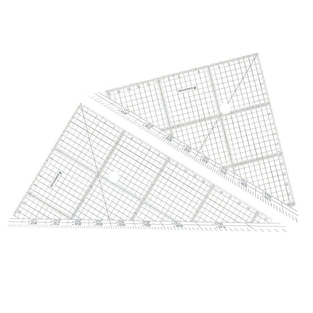STAEDTLER 966 24 Triangle Ruler Drawing Set for Layout 9.4 inches (24 cm)