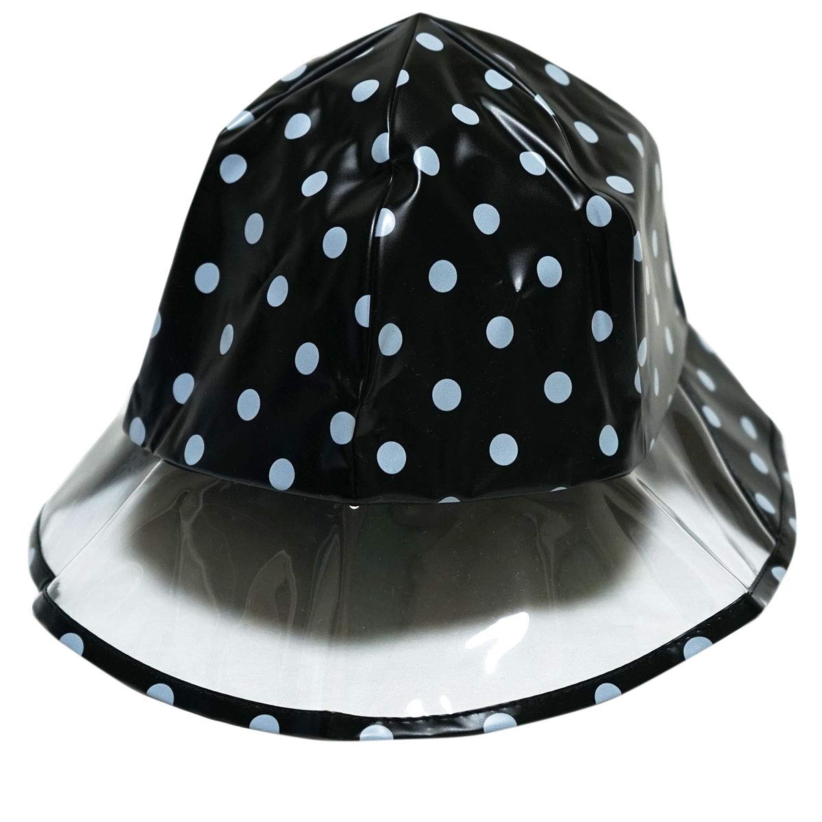 Kids rain hat size M black dot pattern made in Japan (japan import)