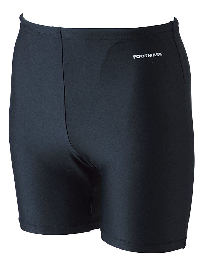 Footmark (Foot Mark) Men's Fitness School Swimsuit Trunks Two-Way Middle Trunks 101543 Black (09) 6L