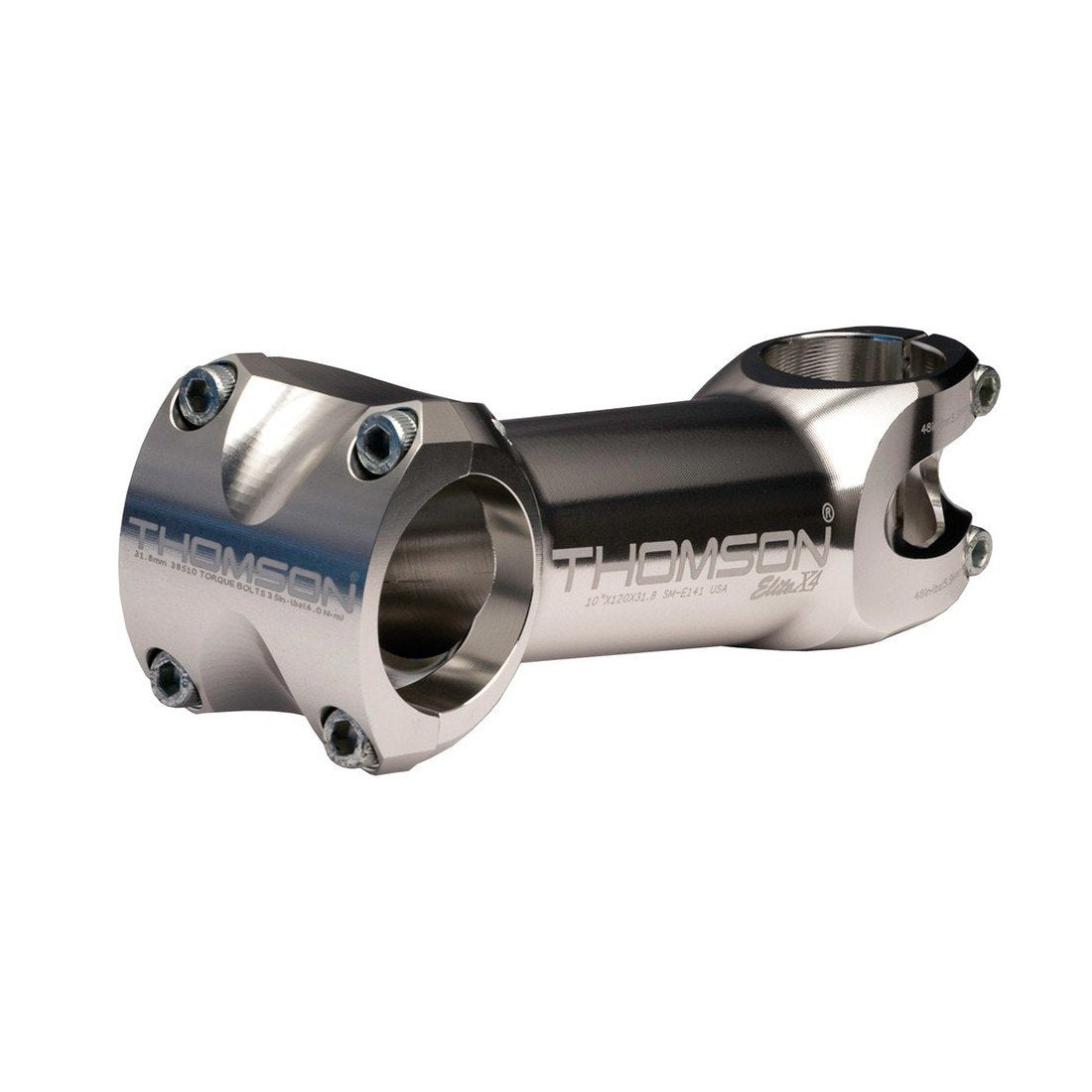 Thomson X4 31.8 Bicycle Stem (1-1/8 x 10-Degree x 110mm, Silver)