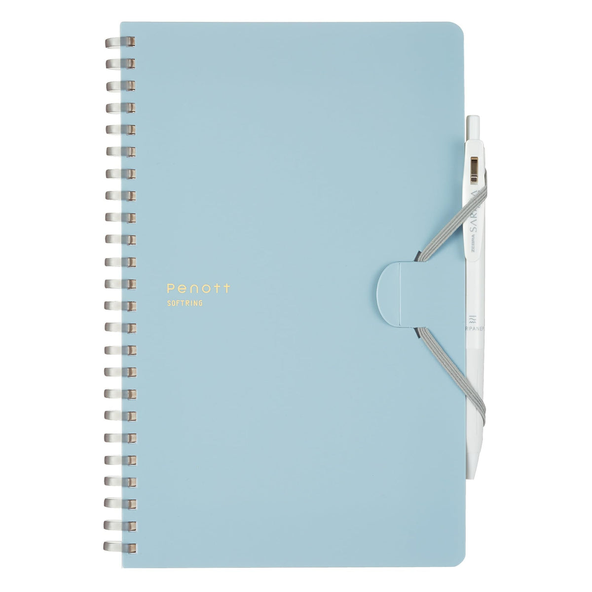 KOKUYO Grid Spiral Journal Notebook, Penott A5 Soft Ring Graph Paper Notebook with 70 Smooth Sheets, 5.7'' x 8.3'' Small Journaling Notebook with Plastic Hardcover, Blue, Japan Import. (SU-SP137S5-B)