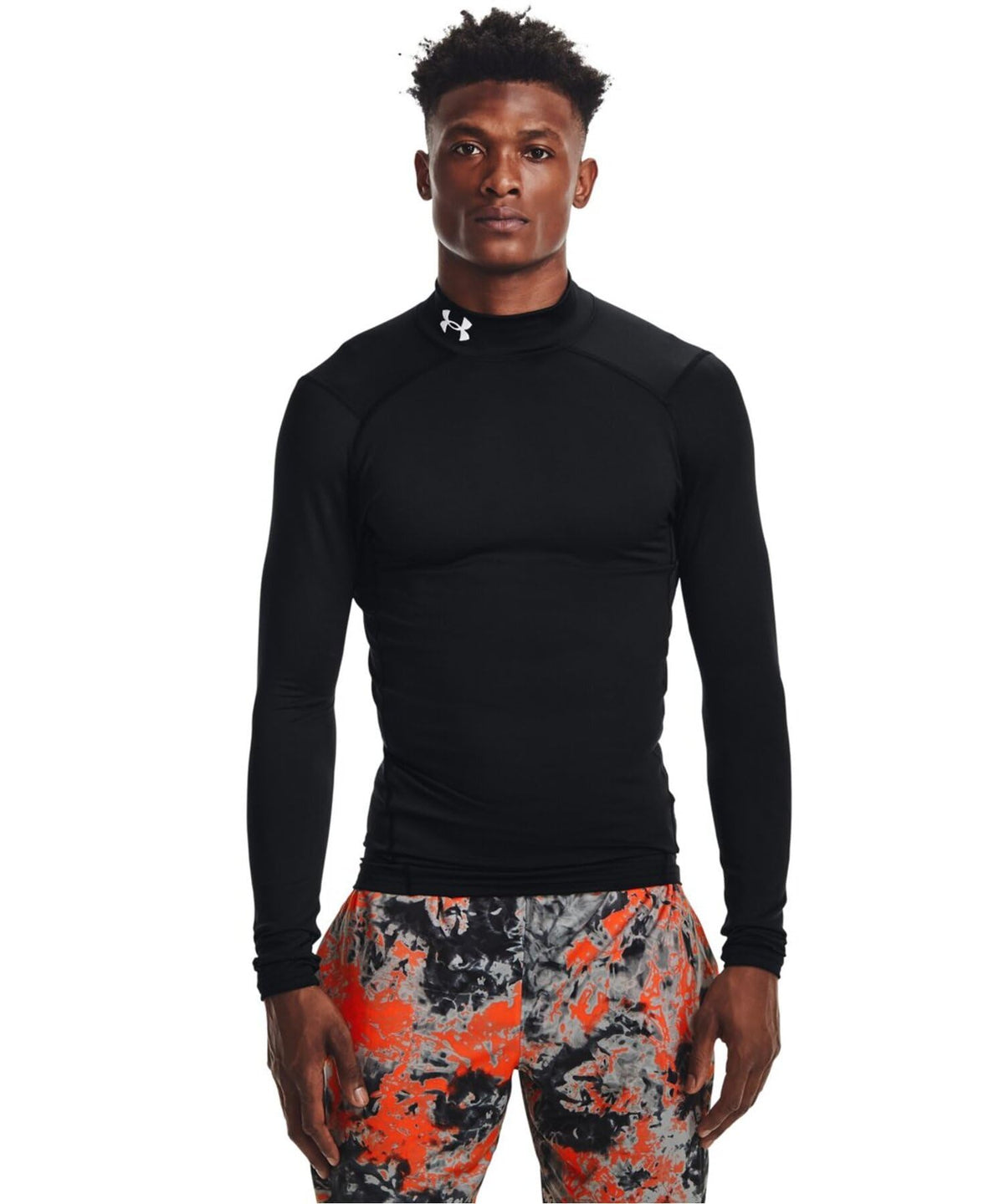 Under Armour Men's ColdGear Armour Compression Mock, Black (001)/White, XX-Large
