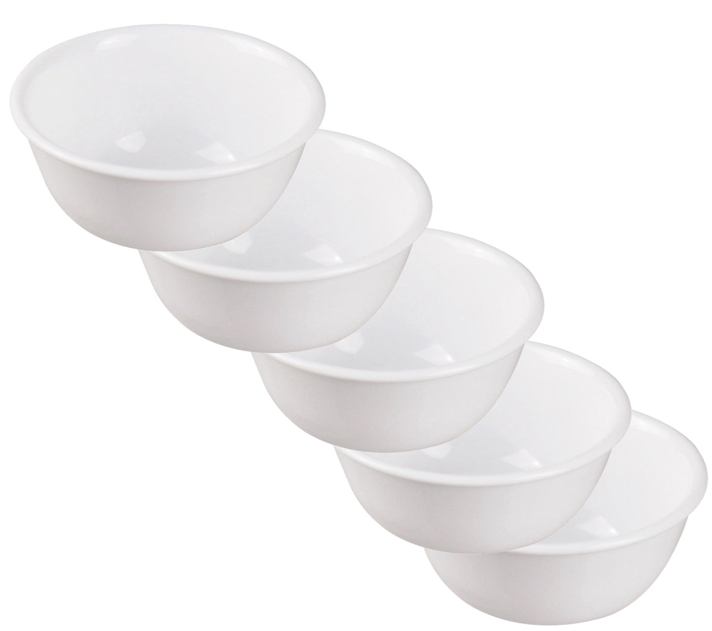 CORELLE J406-N CP-9633 Plates, Plates, Outer Diameter 3.7 x Height 1.8 inches (9.5 x 4.5 cm), Break Resistant, Lightweight, Winter Frost White, Small Pot, Set of 5