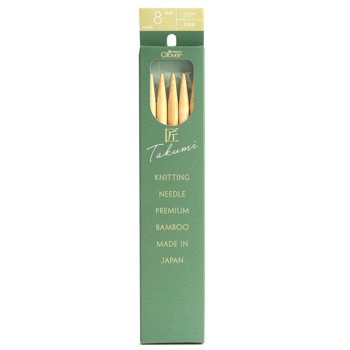 Clover CL56-978 Takumi Needle 0.3 inch (8 mm), 5 Needles, 7.9 inches (20 cm), Jumbo