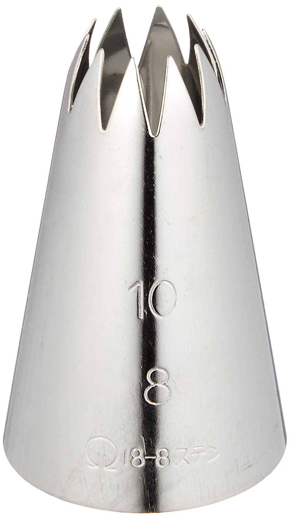Endo Shoji WKT31108 Commercial Nozzle Flower Shape, 10 Cuts, No. 8, 18-8 Stainless Steel, Made in Japan