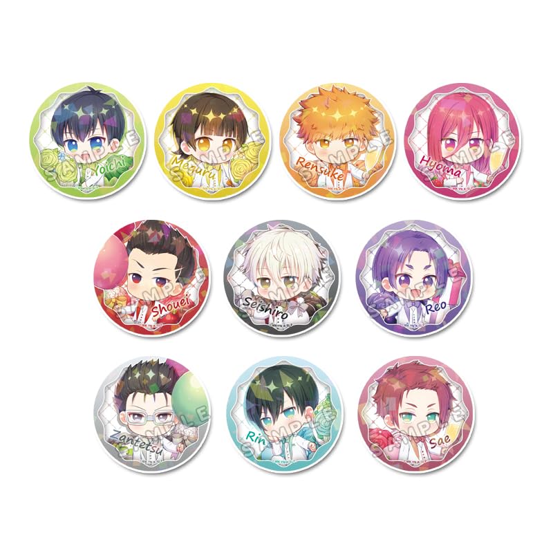 Blue Rock Puchichoko Trading Hologram Can Badges Celebration Box of 10