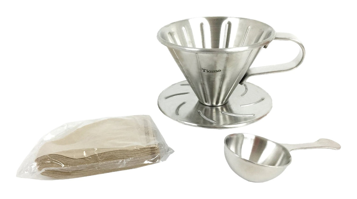 Cafe de Tiamo V01 Stainless Steel Coffee Dripper (HG5033)