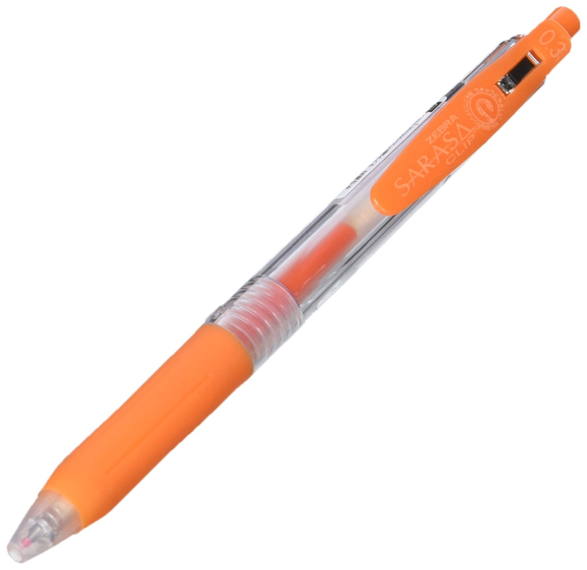 Zebra Sarasa Clip Pen 0.3 mm, Red Orange (JJH15-ROR)