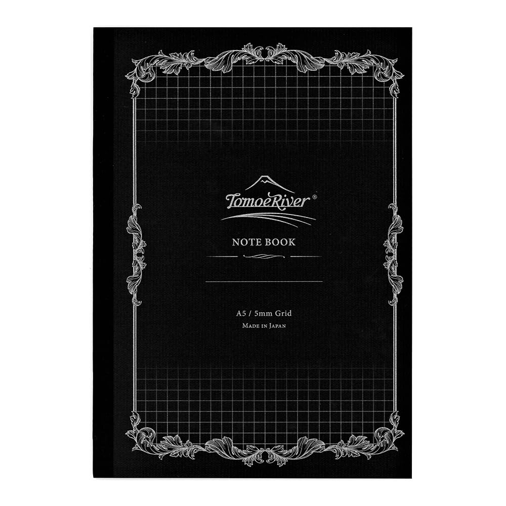 Tomoe River FP (52g/m2) Notebook by SANZEN, 5.85" x 8.27", 160 pages (80-Sheet), Soft Cover, 5mm Squared, White (SR-A5NB-HW)