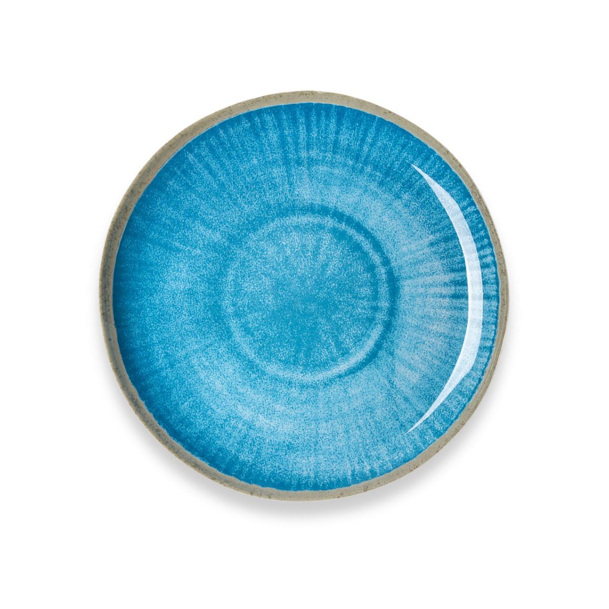 Abboard Homewear DN26206186 Coastal Reactive Break-resistant Plate, 8.7 inches (22 cm), Blue, Stylish, Melamine Dinnerware, Plastic, Microwave, Dishwasher Safe, BPA Free, Medium Plate, Lunch, Dinner