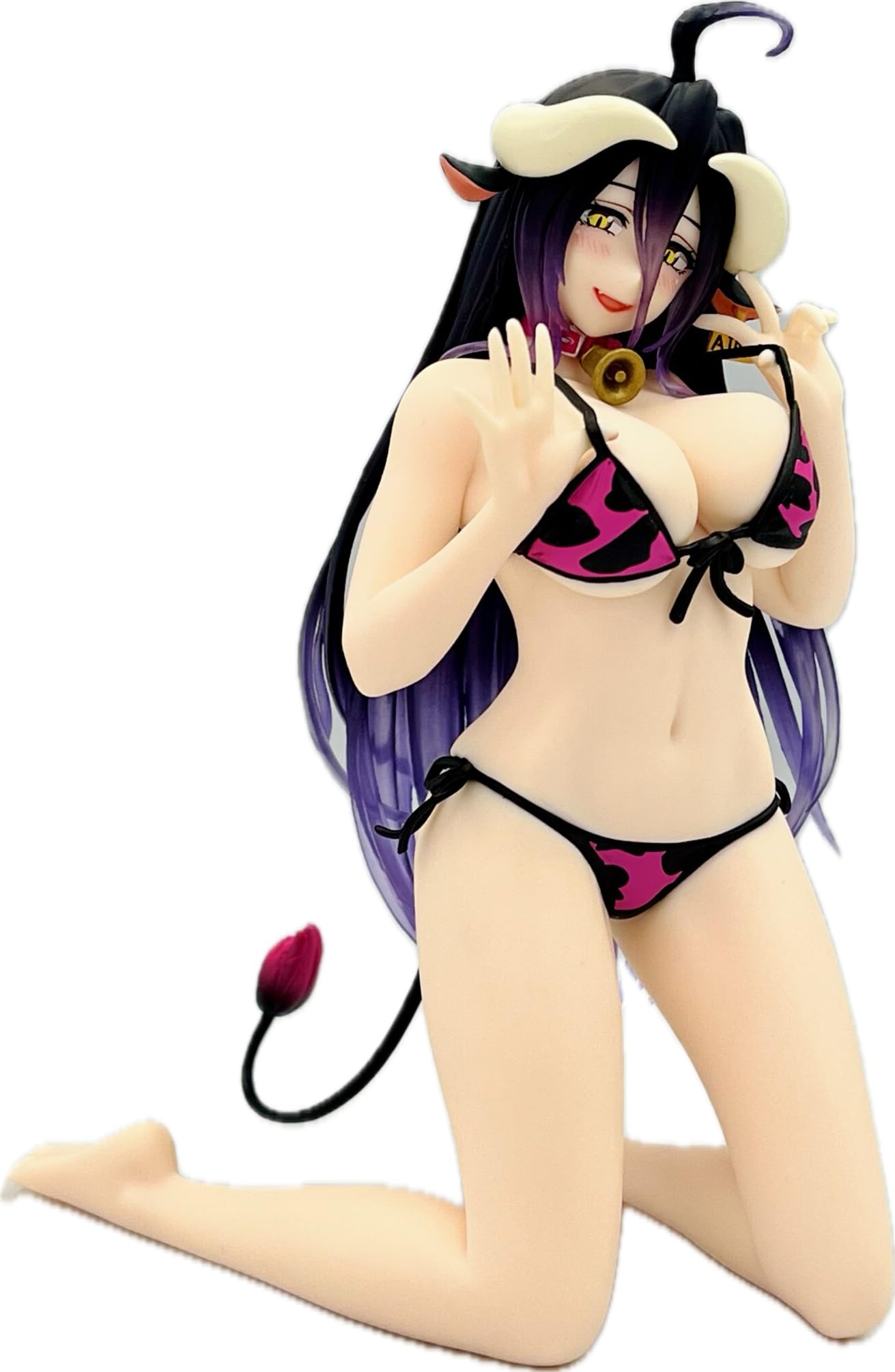 Thunder Tech Overlord Desktop Cute Figure - Albedo (Cow-Print Swimsuit Ver.) ~ Renewal ~