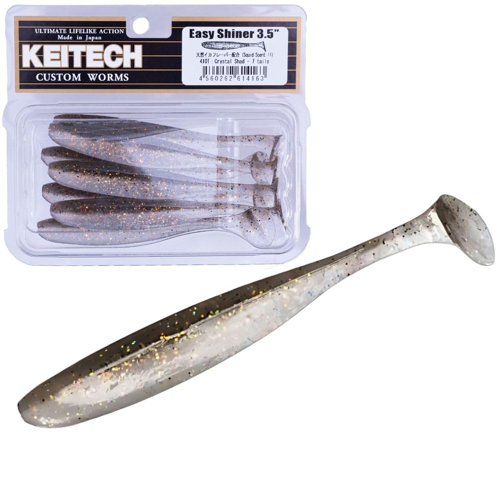 Keitech Easy Shiner, 3.5-Inch, #410 Crystal Shad