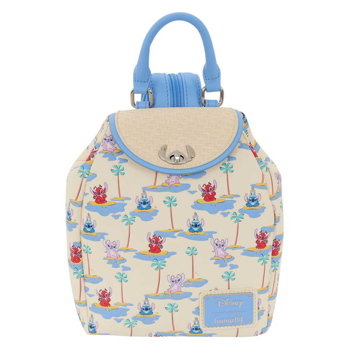 Loungefly Disney: Lilo & Stitch - Angel & Leroy - Custom Turn Lock Micro Mini Backpack - Great for Kids & Adults - Collectible Bags