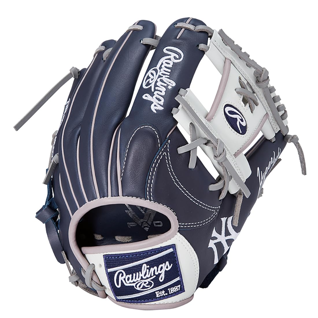 Rawlings Baseball Glove Soft Adult Hyper TECH MLB Team GR5HTMN62 Yankees [Infielder] Size 11.25 *Right Throwing (Left Handed)
